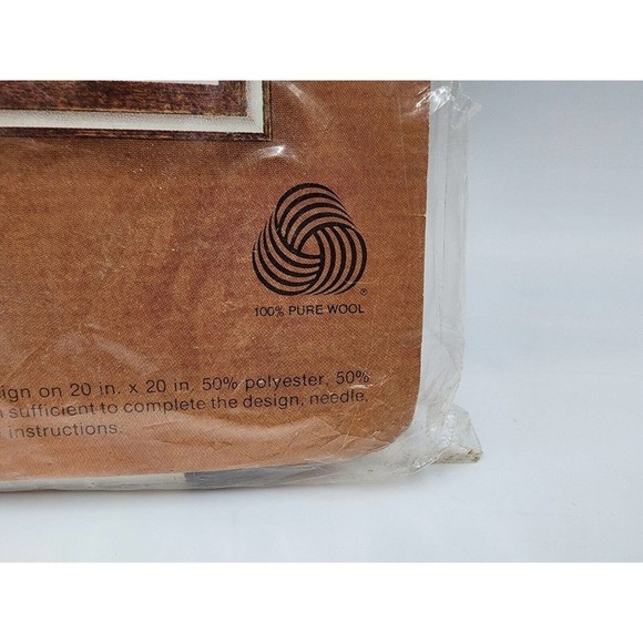 Fall Mill Pond Watermill Sunset Stitchery 20 X 20 Wool Kit 1978 Factory Sealed - Picture 7 of 7